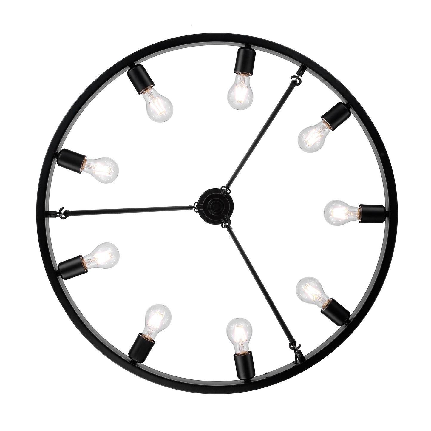 Kingston Transitional Black 9 Light Chandelier