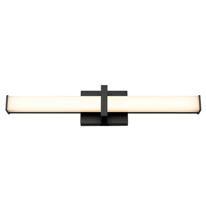 Piper Modern Black 24" LED Bath Bar with White Shade