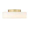 Linden Modern Gold Flush Mount with White Shade