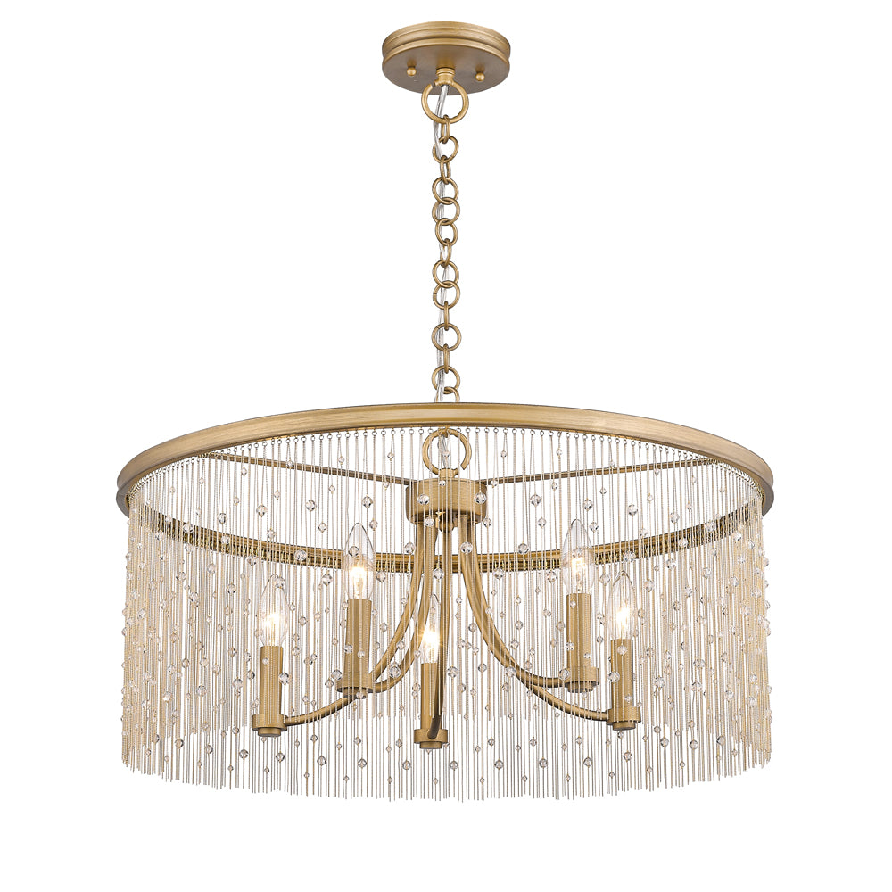 Harlow Transitional Gold 5 Light Chandelier