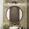 Henleigh Transitional Black 3 Light Bath Vanity with Clear Shade