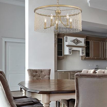 Harlow Transitional Gold 5 Light Chandelier