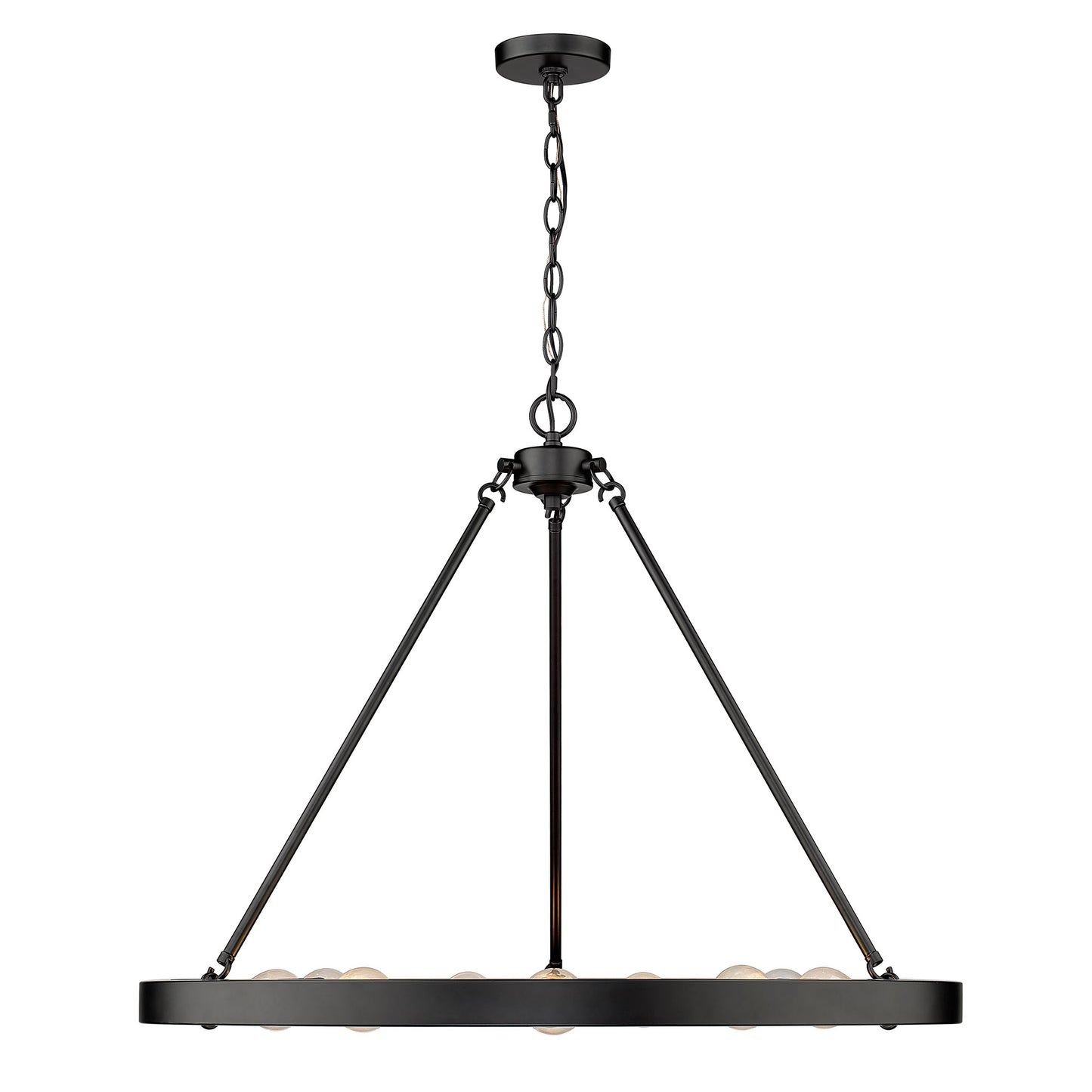 Kingston Transitional Black 9 Light Chandelier