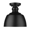 Dane Transitional Black Flush Mount with Black Shade