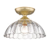 Dolly Traditional Gold Semi-Flush with Clear Shade