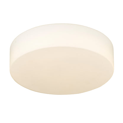 Linden Modern Black Flush Mount with White Shade