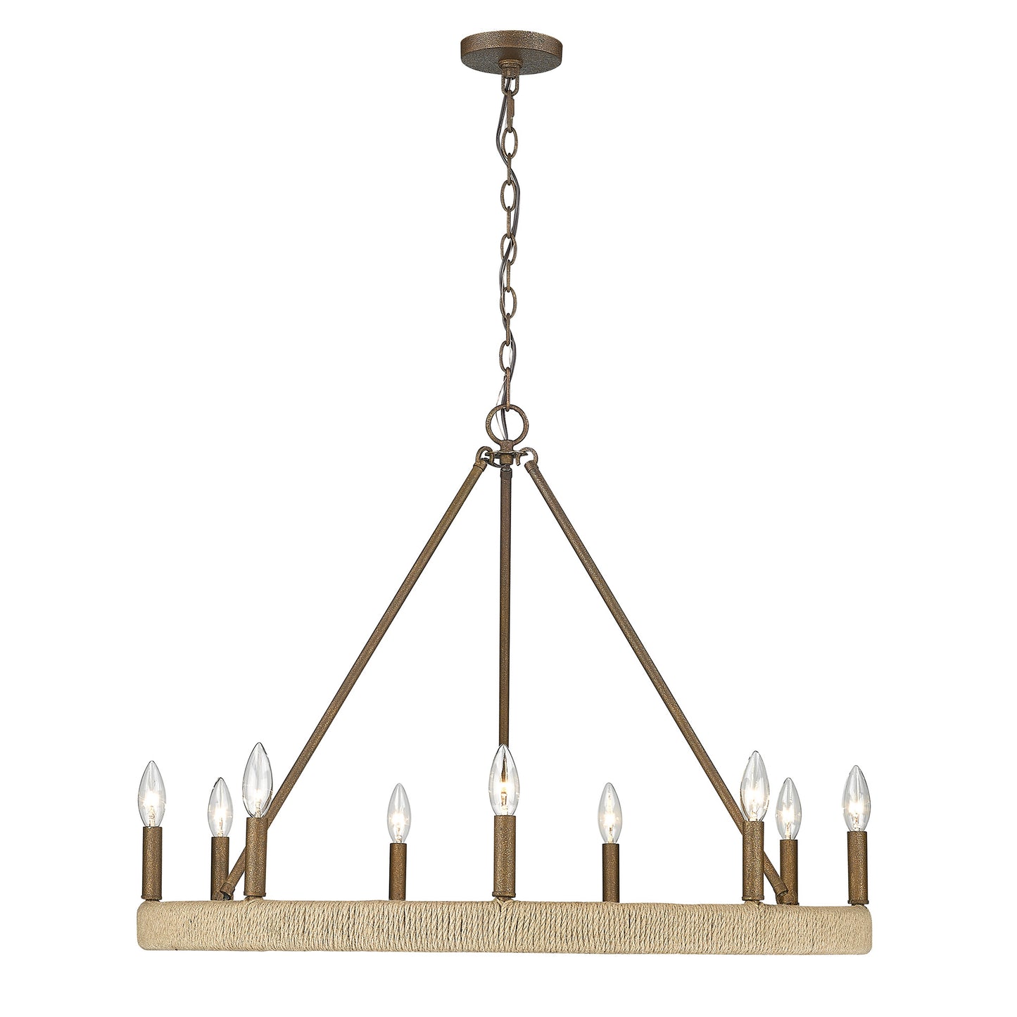 Wilcox Rustic Bronze 9 Light Chandelier