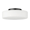 Linden Modern Black Flush Mount with White Shade