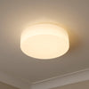 Linden Modern Gold Flush Mount with White Shade