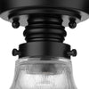 Liza Transitional Black Flush Mount with Clear Shade