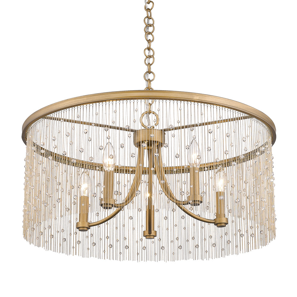 Harlow Transitional Gold 5 Light Chandelier