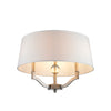 Cora Transitional Silver Semi-Flush (Convertible) with White Shade