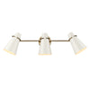 Isha Modern Gold 3 Light Bath Vanity with Beige Shade