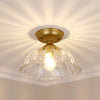 Dolly Traditional Gold Semi-Flush with Clear Shade