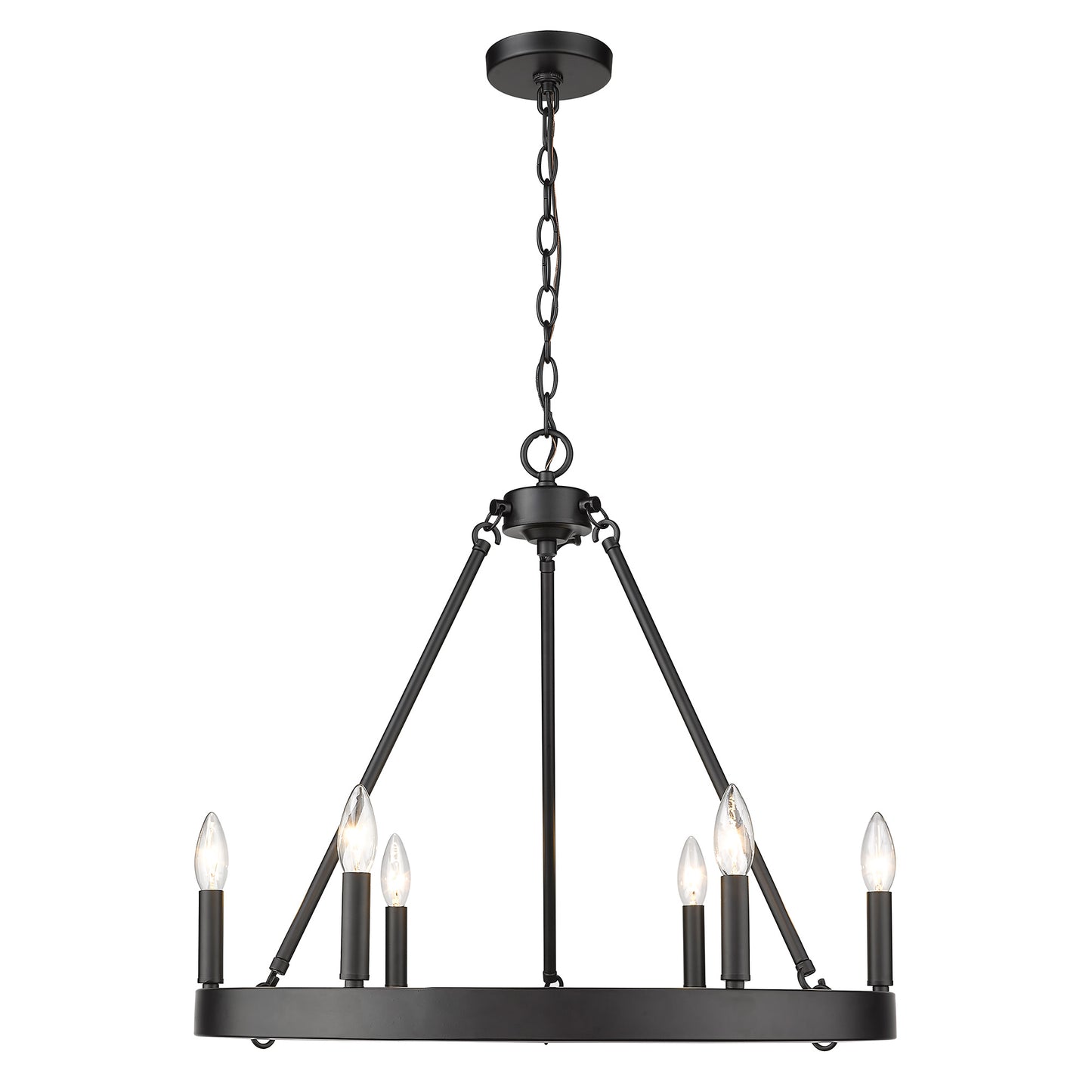 Constantine Transitional Black 6 Light Chandelier