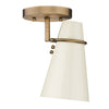 Isha Modern Gold 1 Light Wall Sconce with Beige Shade