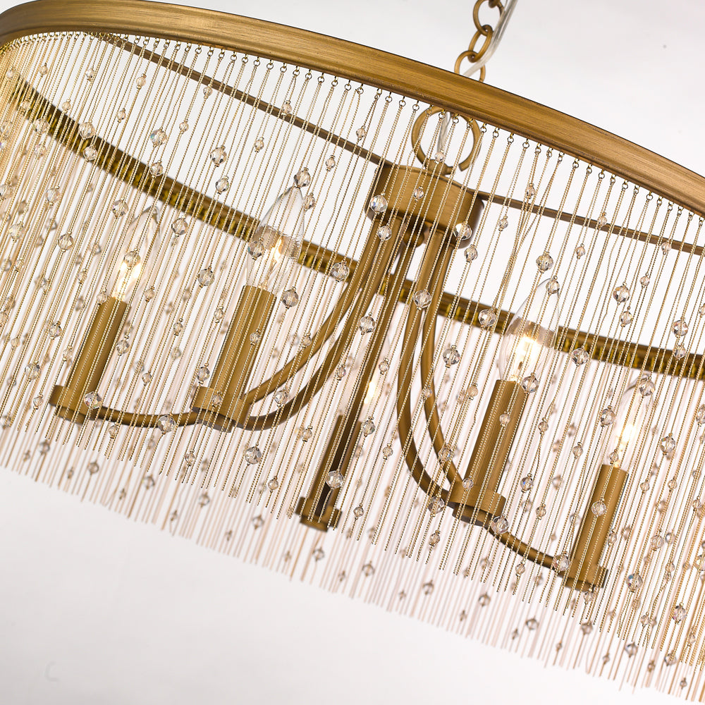 Harlow Transitional Gold 5 Light Chandelier