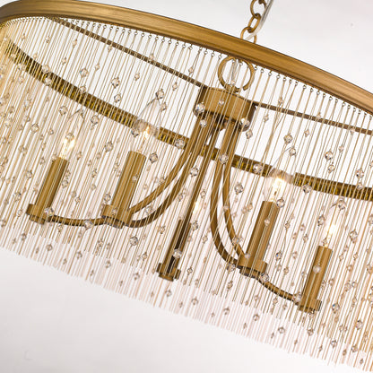 Harlow Transitional Gold 5 Light Chandelier