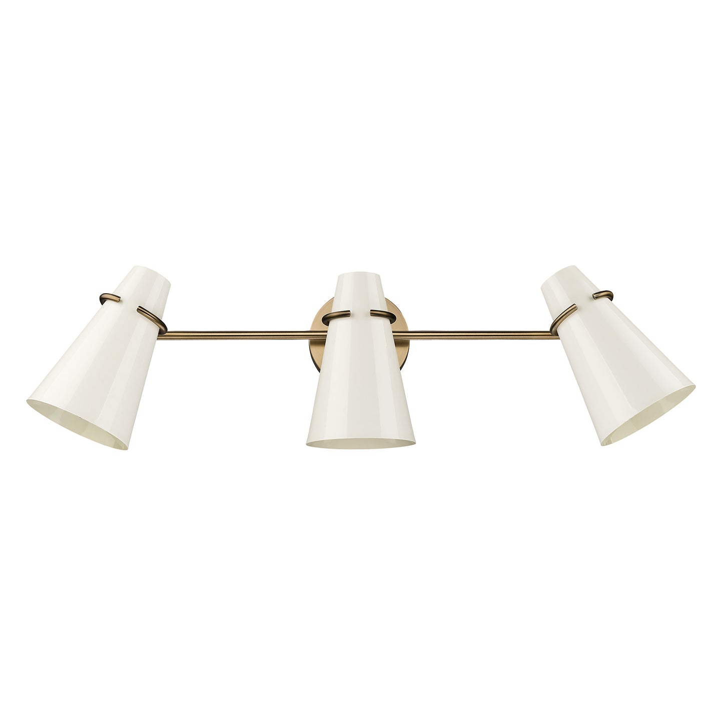 Isha Modern Gold 3 Light Bath Vanity with Beige Shade