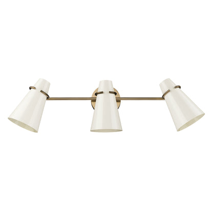 Isha Modern Gold 3 Light Bath Vanity with Beige Shade