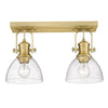 Sena Transitional Gold 2 Light Bath Vanity with Clear Shade