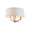 Cora Transitional Silver Semi-Flush (Convertible) with White Shade