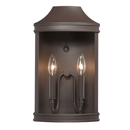 Clarkson Traditional Medium Outdoor Wall Sconce - Black with Clear Shade