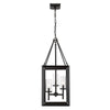 Samson Modern Black 3 Light Pendant with Clear Shade