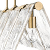 Shannon Modern Gold Linear Pendant with Clear Shade