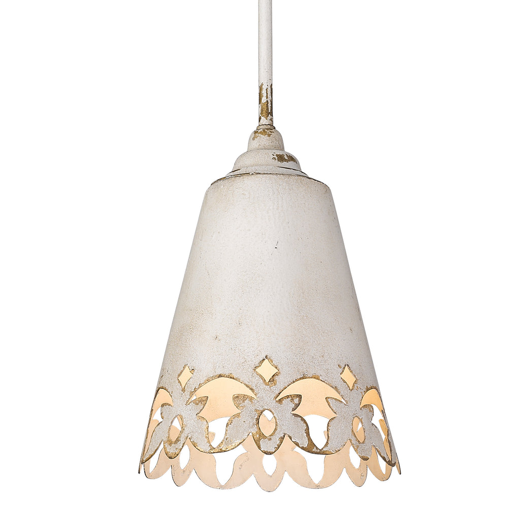 Rosaline Rustic Beige Small Pendant with Beige Shade