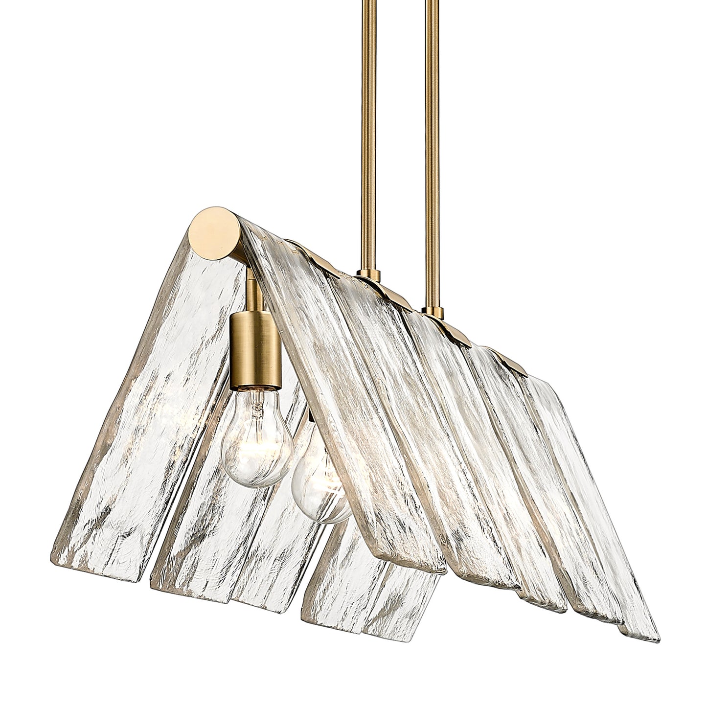 Shannon Modern Gold Linear Pendant with Clear Shade