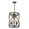 Amadeus Rustic Black 3 Light Pendant with Black Shade