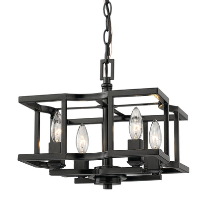 Gianna Transitional Black Semi-Flush