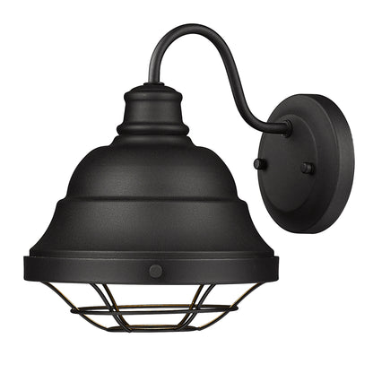 Pascale Rustic Black Wall Sconce - Outdoor with Black Shade