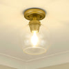 Garrick Transitional Gold Flush Mount with Clear Shade