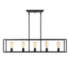 Samson Transitional Black 5 Light Linear Pendant