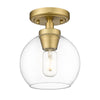 Garrick Transitional Gold Flush Mount with Clear Shade