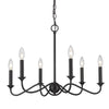 Tanner Traditional Black 6 Light Chandelier