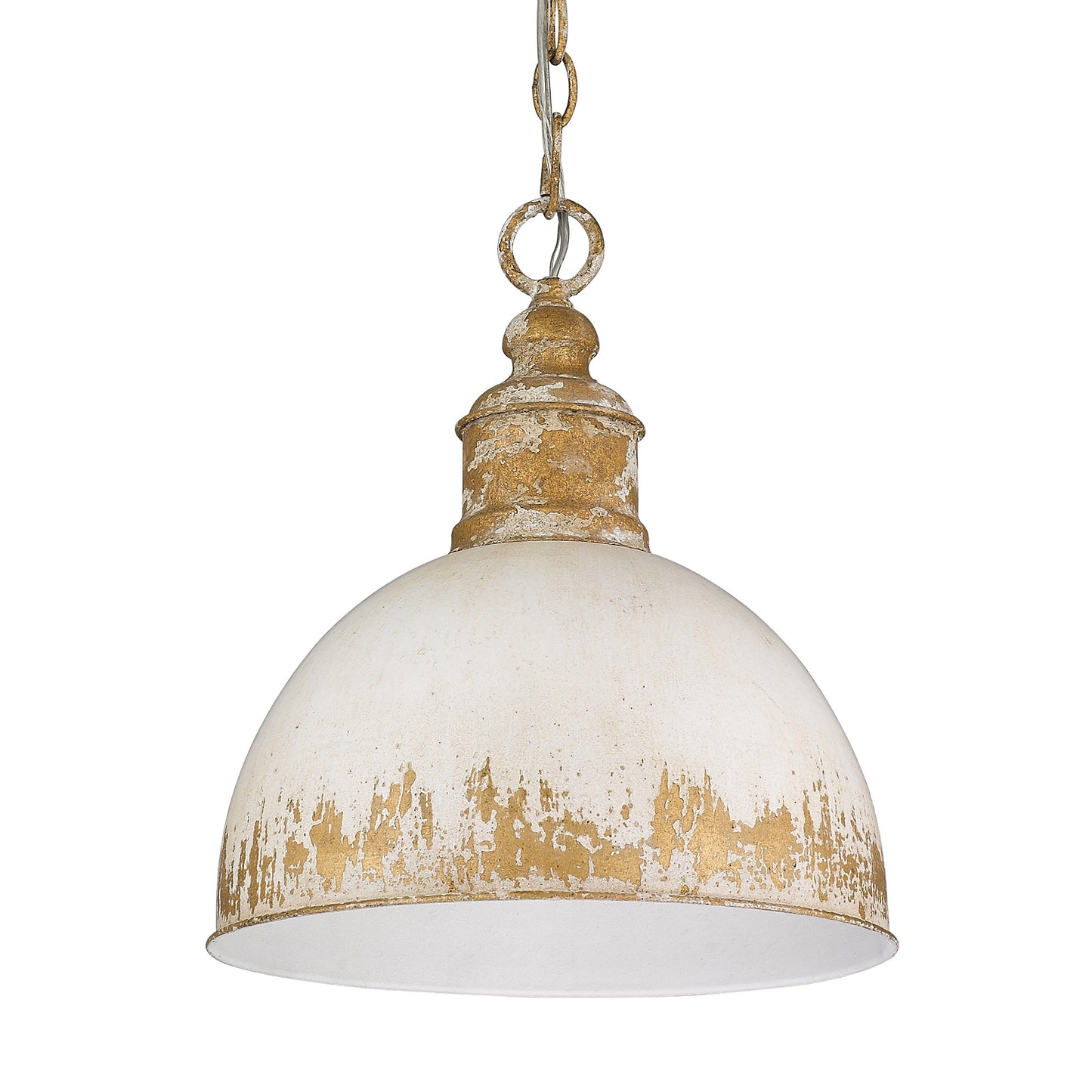 Darla Rustic Gold Medium Pendant with Beige Shade