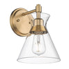 Avana Modern Gold 1 Light Wall Sconce with Clear Shade