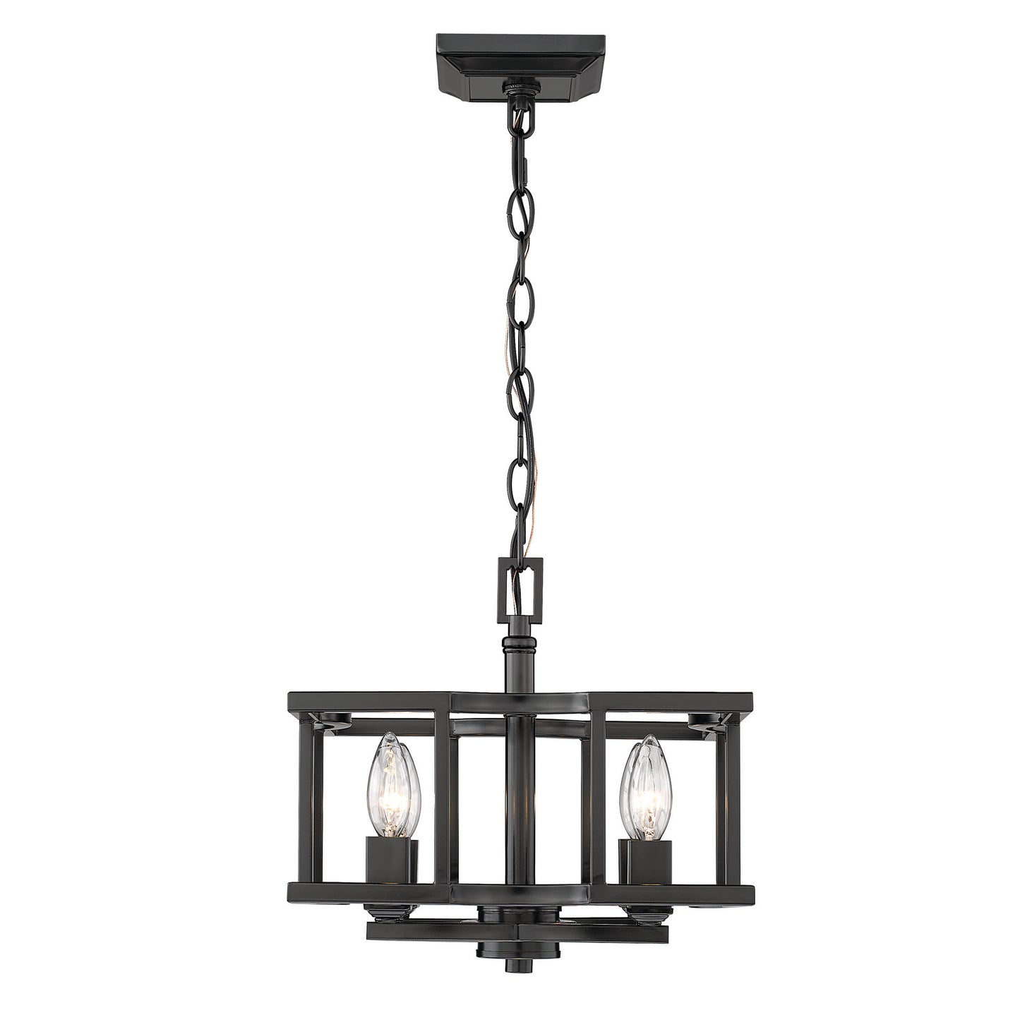 Gianna Transitional Black Semi-Flush