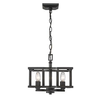 Gianna Transitional Black Semi-Flush