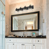 Sena Transitional Black 4 Light Bath Vanity with Clear Shade