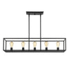 Samson Transitional Black 5 Light Linear Pendant