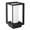 Samson Modern Black Pier Mount - Outdoor with White Shade