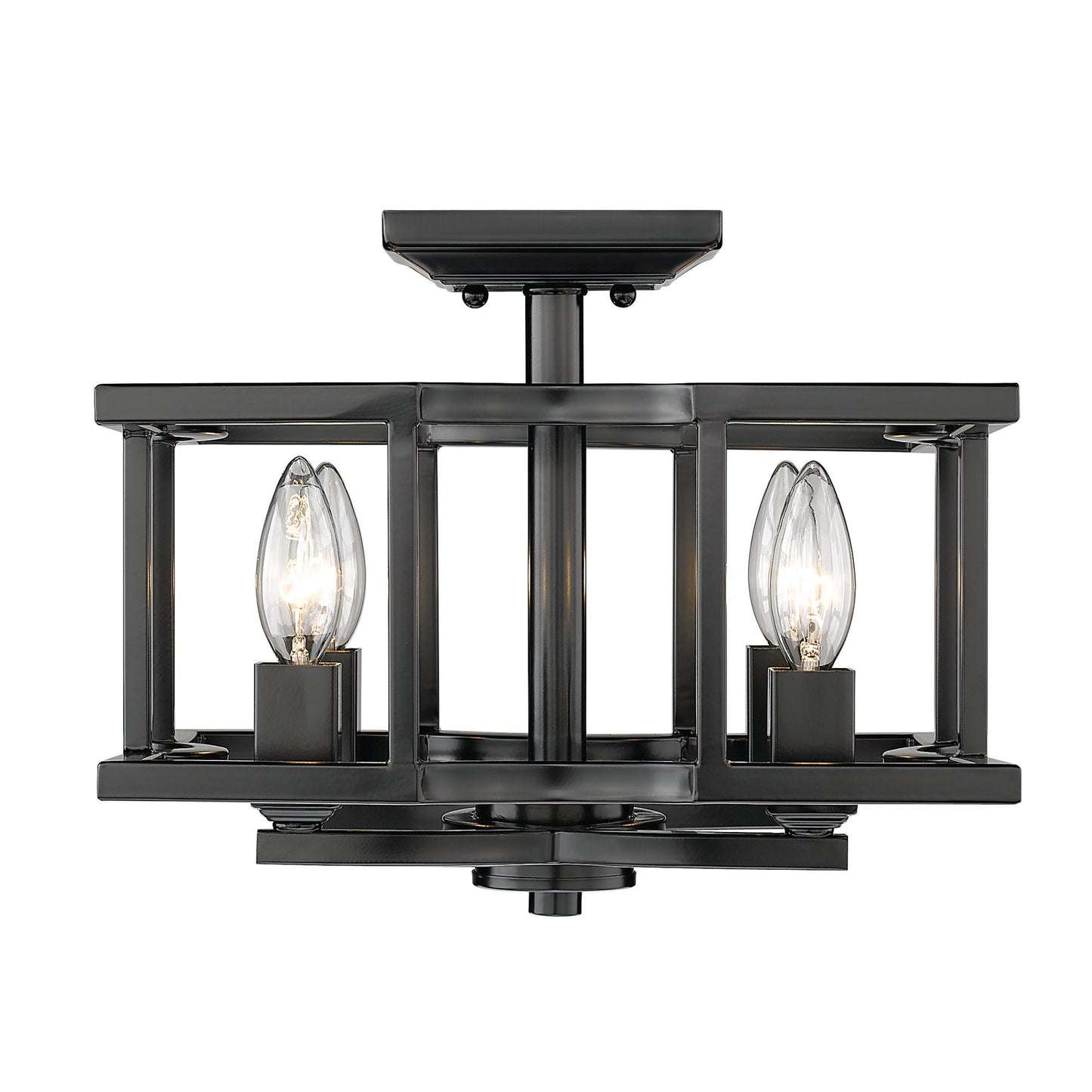 Gianna Transitional Black Semi-Flush