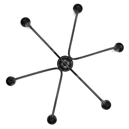 Tanner Traditional Black 6 Light Chandelier