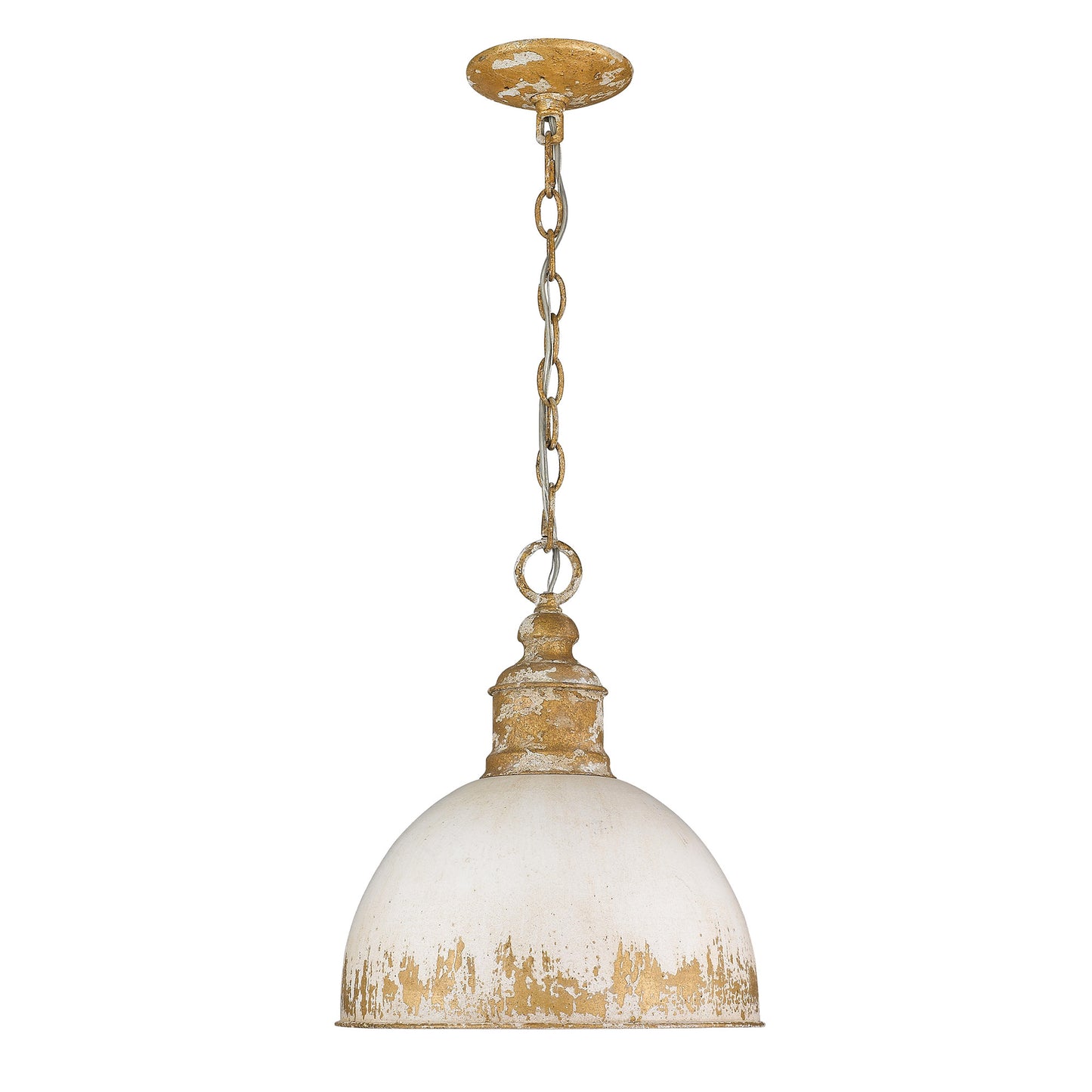 Darla Rustic Gold Medium Pendant with Beige Shade